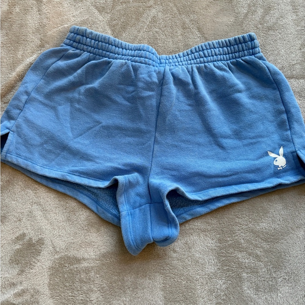 Blue Playboy Bunny Shorts